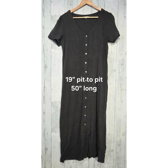 Z Supply Irene Linen Blend Midi Shirt Dress Sz. L - Picture 4 of 8